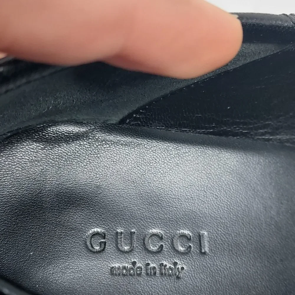 Gucci Jordaan Black Leather Horsebit Loafer - Picture 9 of 9